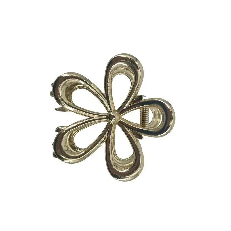 Metal Hollow Flower Hair Claw Korean Fashion Women Girls Party Hairpin Hair Crab Fashion Ponytail Hairpin Claw Hair Accessories