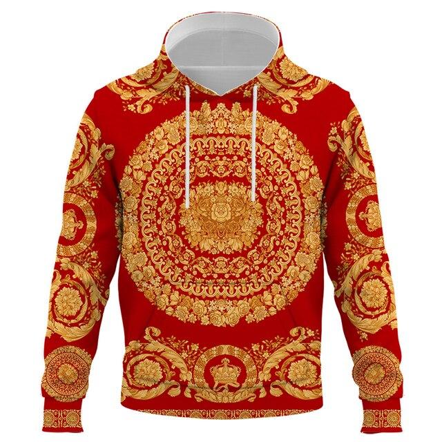 Männer Frau Goldene Leopard 3D drucken Hoodies Sweatshirts Mode Kapuzen Hip Hop Herren Marke Hoodie luxus Streetwear dropshiping
