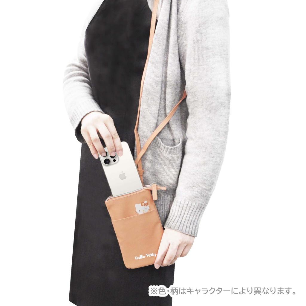 Bolsa de Ombro/Pescoço Transversal para Smartphone Skater, Estojo, Alça, Alça, Alça, Com Zíper, Kuromi, Sanrio, ZSP1-A