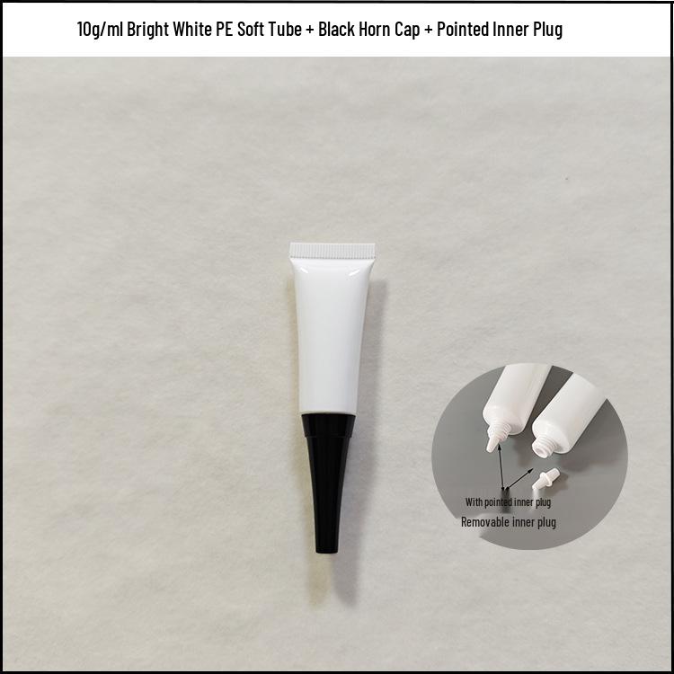 In Stock 10g Eye Cream Empty Tube - Milky White Refillable Skincare Cosmetics Packaging 