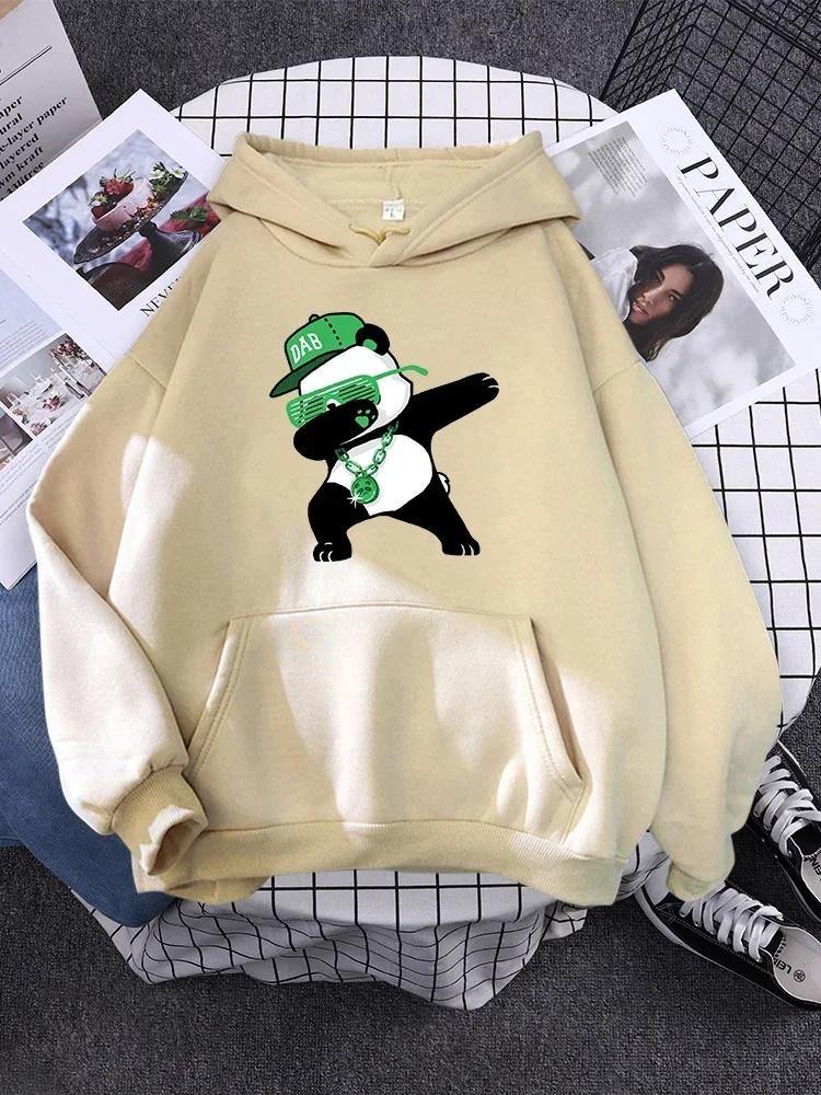 Pullover For Woman Fashion Korean Round Neck Hoodie Female Panda Sleeps Print New Women'S Sweatshirt Warm