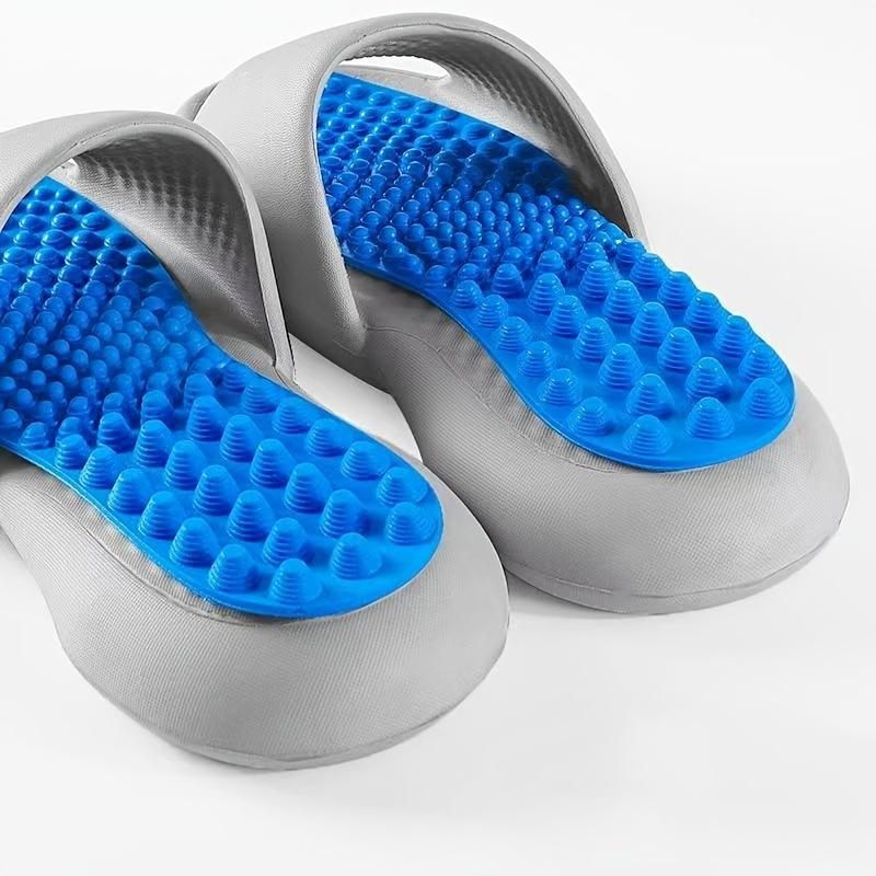 1 par massasjesåler - Fotsmassasje skoinnlegg med akupressurpunkter, Ergonomisk buestøtte for, Blå Unisex såler, Skoinnlegg for komfort