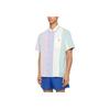 Polo Ralph Lauren Color Block Logo Knopf Locker Geschnitten Kurzarmhemd Herren Hemden Himmelblau 710964421-001