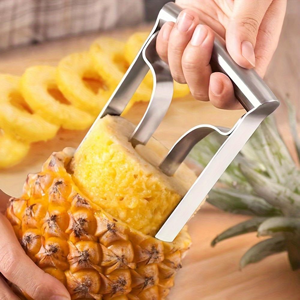 1pc Durable Stainless Steel Pineapple Corer Slicer - Comfort Grip Handle, Easy-to-Use, Ideal for Home & Kitchen, Restaurant Use