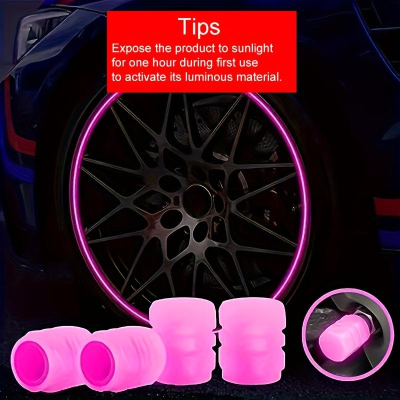 [40pcs Luminous Valve Caps] 40pcs Glow In The Dark Luminous Tire Valve Caps | for Cars, Motorcycles, Bicycles, Fluorescent Car Wheel Decoration