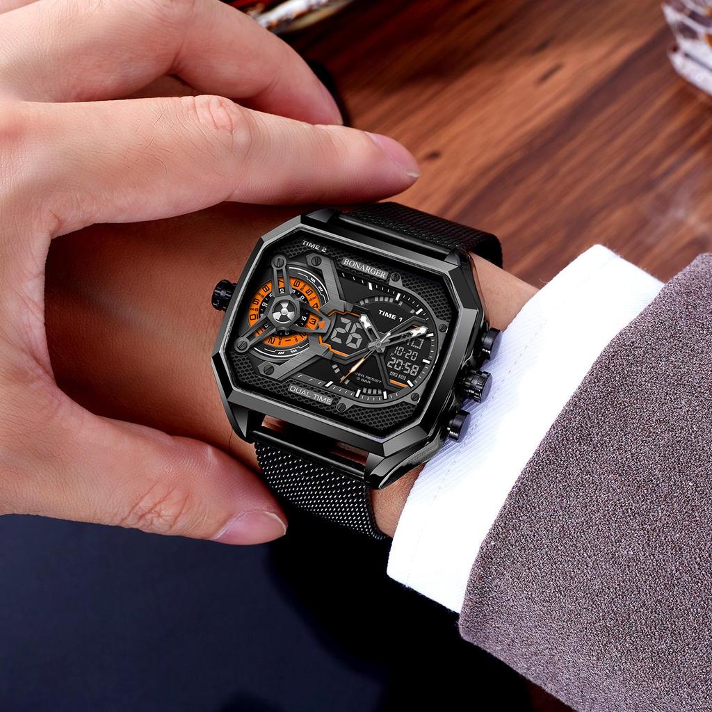 Grenzüberschreitende Herren Multifunktions-Wasserdichte Sportuhr - Europäischer & Amerikanischer Stil