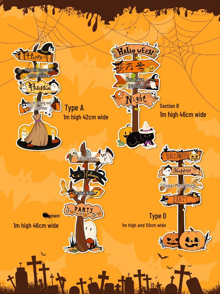 Halloween Pumpkin Figurines: Scene & Venue Atmosphere Props for Shops, Bars, & Entrances