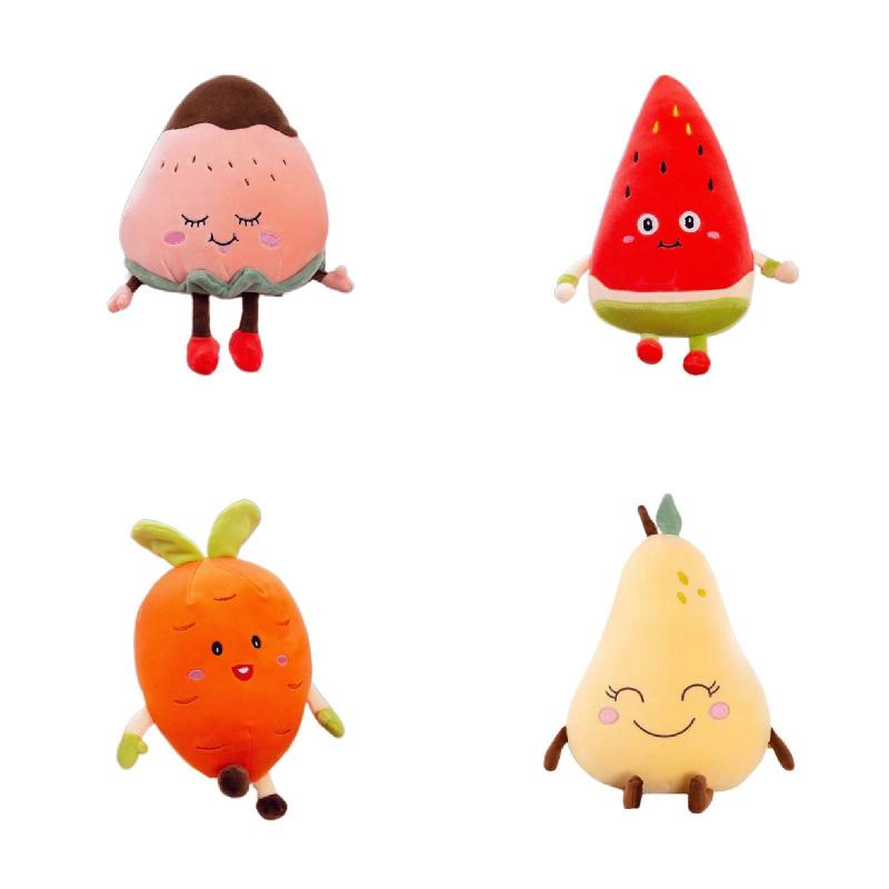 98in Cartoon Plush Toy Fruit Design Strawberry Watermelon Radish Pear Gift Kids
