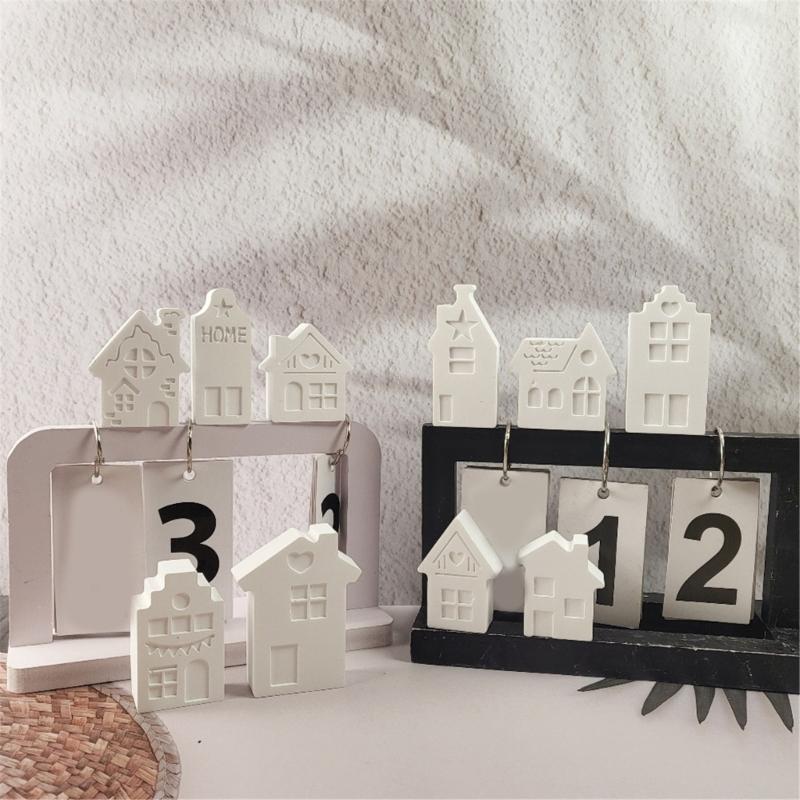 Reusable Silicone Moulds Small House Shape Silicone Texture Perfect for Hand-Making Enthusiasts and Family Activity
