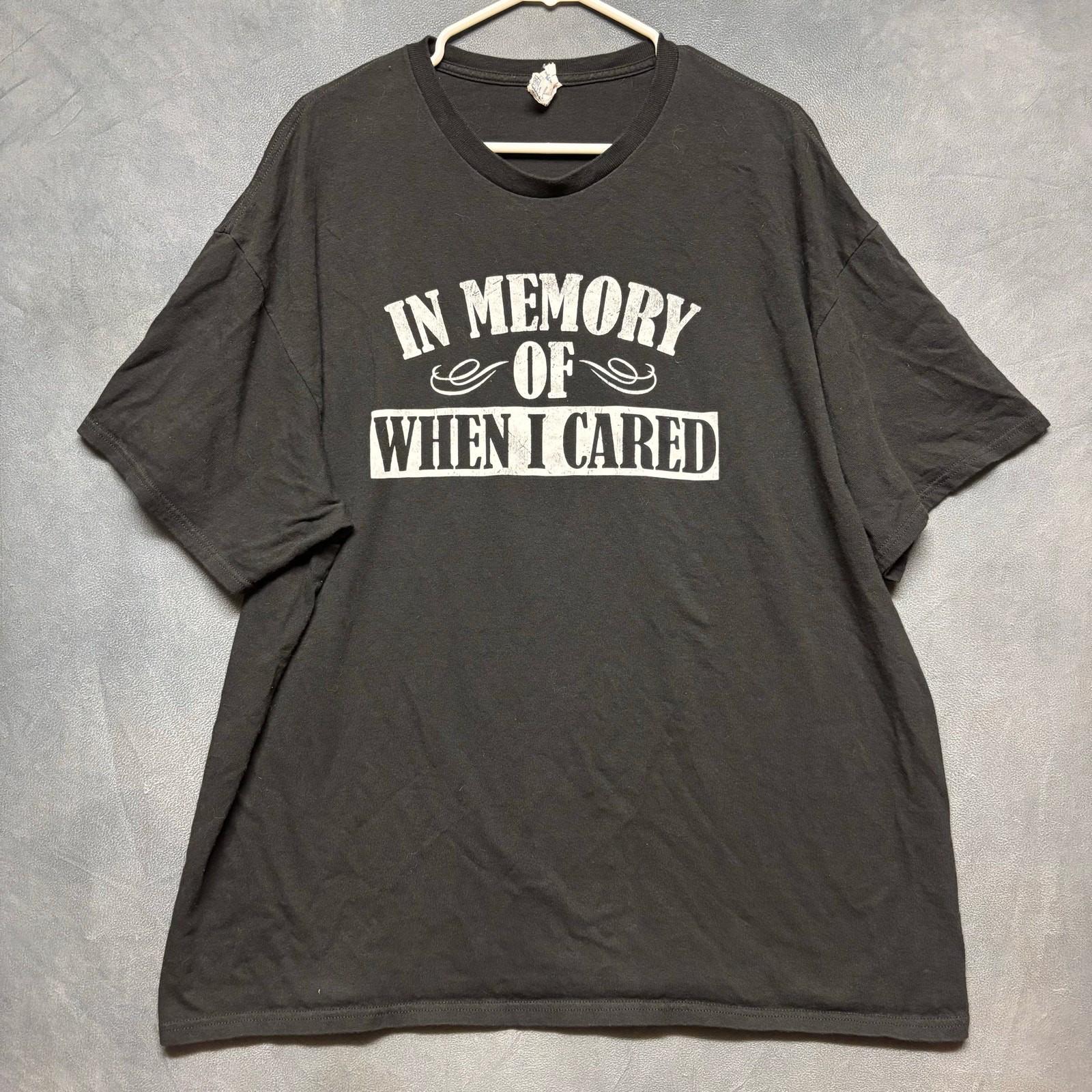 Vintage Delta Pro Weight “In Memory Of When I Cared” Tee 2XL Comedy Funny Street L