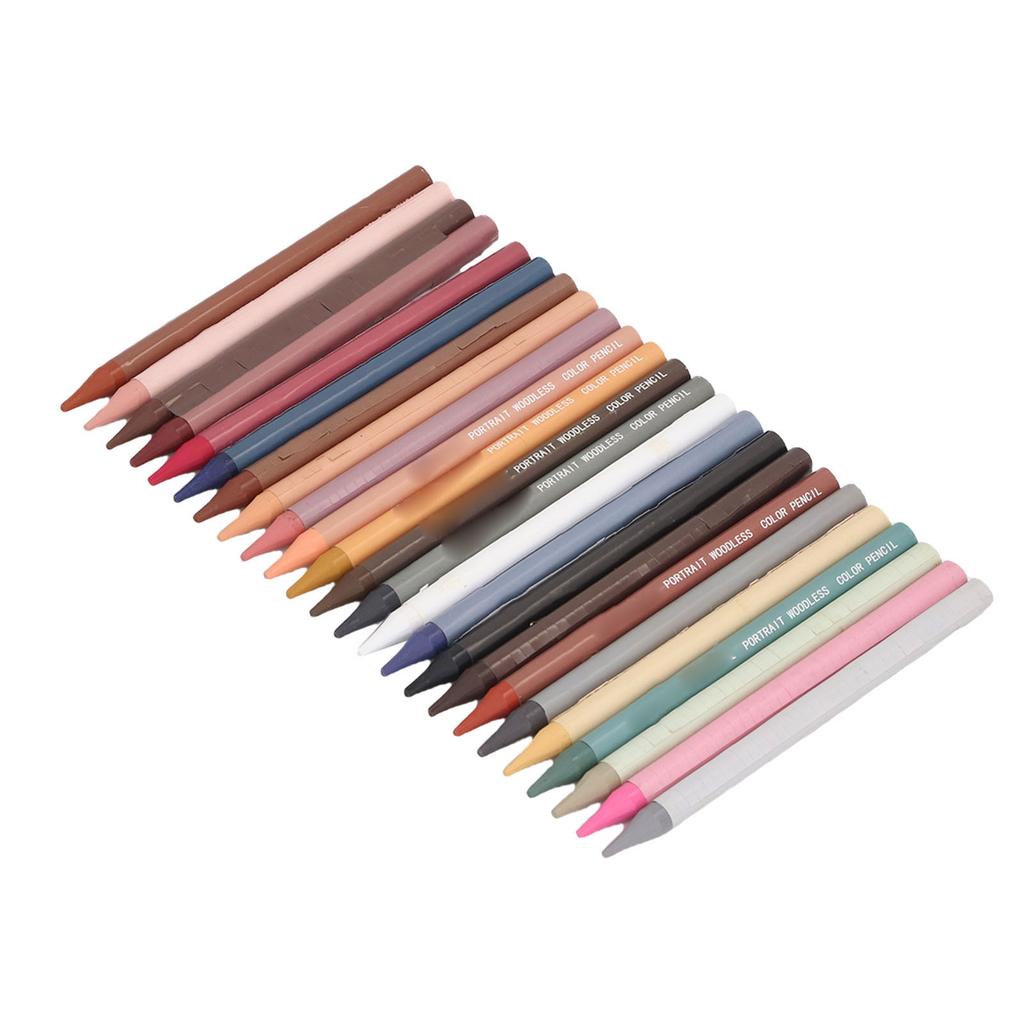 24 Colors Pencil Set Oil Based Pigment Woodless Colorful Pencils for Drawing Blending Layering Adults Students