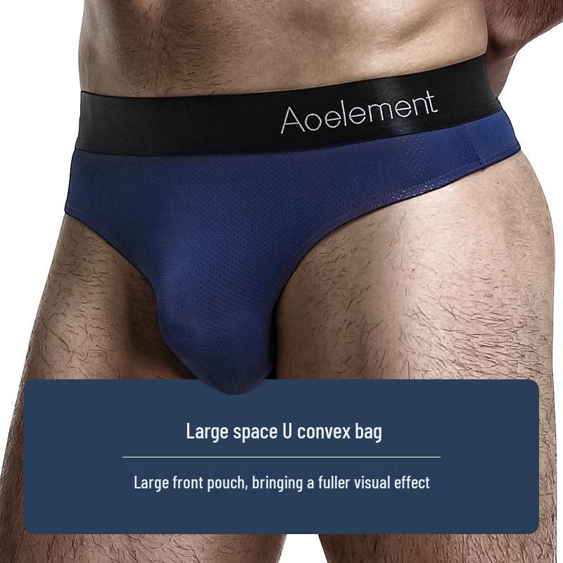 Men's Low-Rise Ice Silk T-Back Thong - Stretchy, Breathable & Cool Sports Underwear
