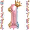 Party Balloon with Gradient Color Birthday Party Decor Aluminum Foil Balloon 32 Inch