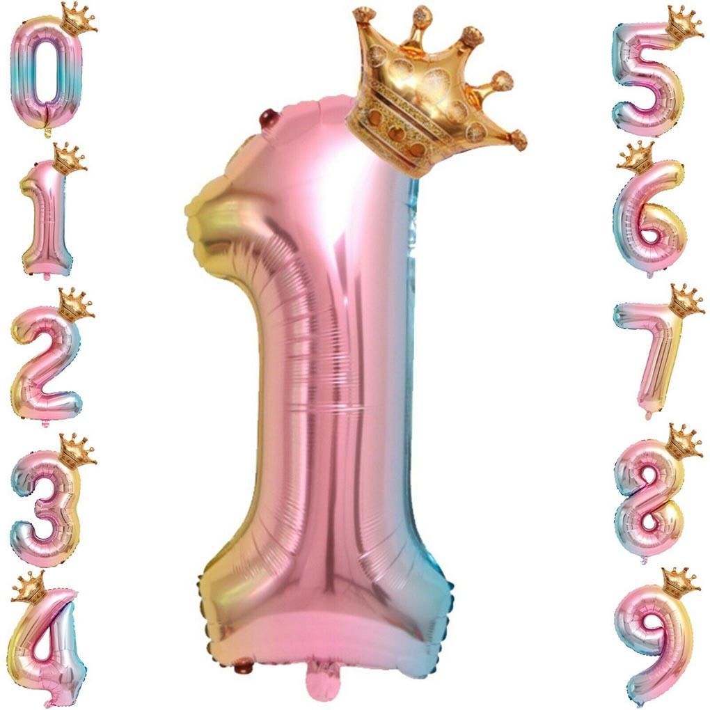 Party Balloon with Gradient Color Birthday Party Decor Aluminum Foil Balloon 32 Inch