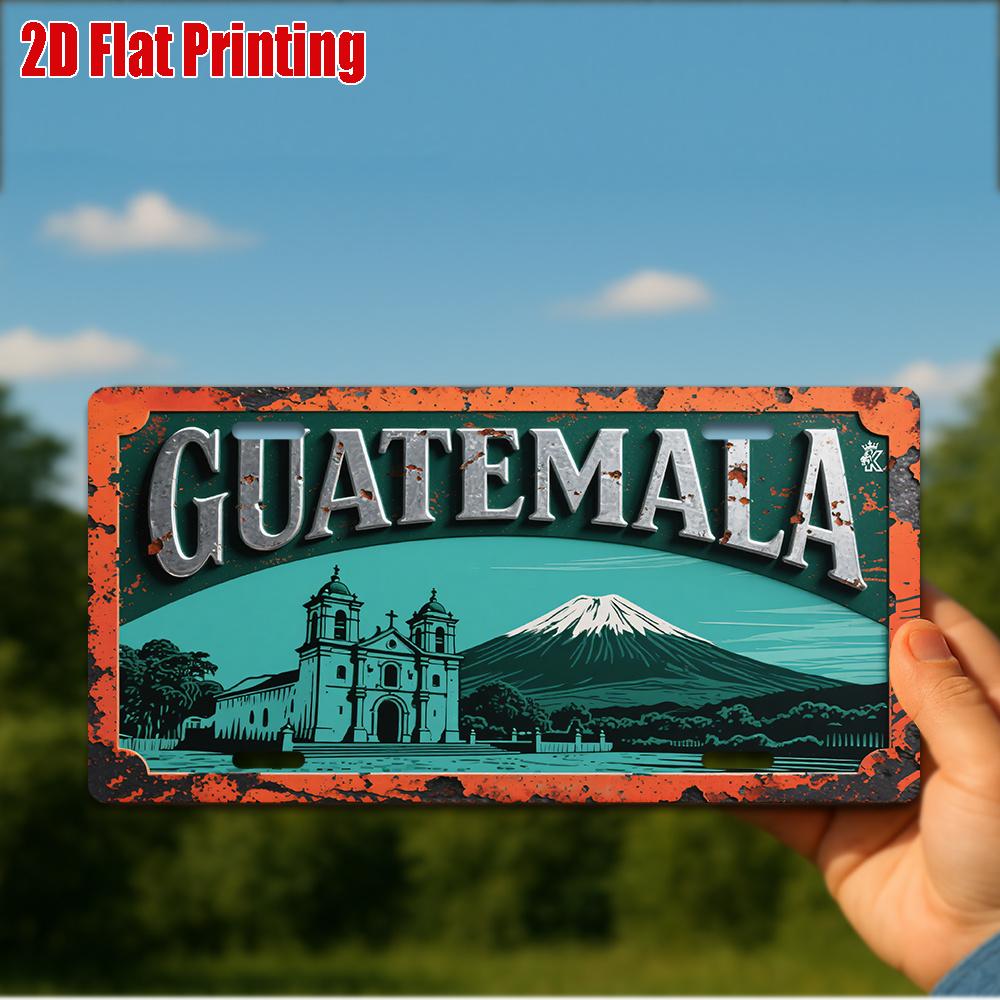 

D Flatpc Vintage Metal Sign for Decorationg Only Outdoor Wall Art (cm cm) GUATEMALA Aluminum Sign Vehicle 15x30cm(5.9x7.8inch)