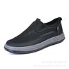 Alte Pekinger Stoffschuhe Frühling und Herbst Herren atmungsaktiv rutschfest Slipper Mittelalter Vater schwarze Stoffschuhe rutschfest und verschleißfest