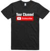 Iscriviti Canale Video T-Shirt Youtube Articolo Personalizzato T-shirt Regular Fit in Cotone