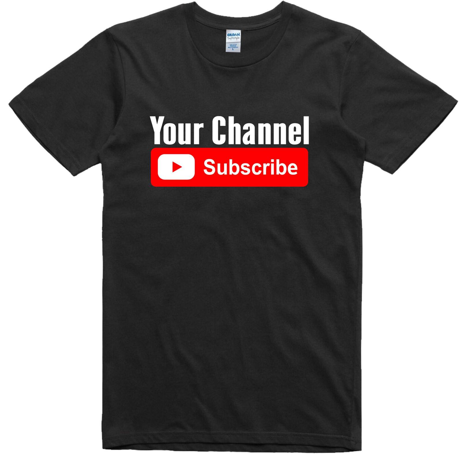 

Subscribe Youtube T-Shirt Video Channel Personalised Item Regular Fit Cotton Tee 5XL різнокольоровий