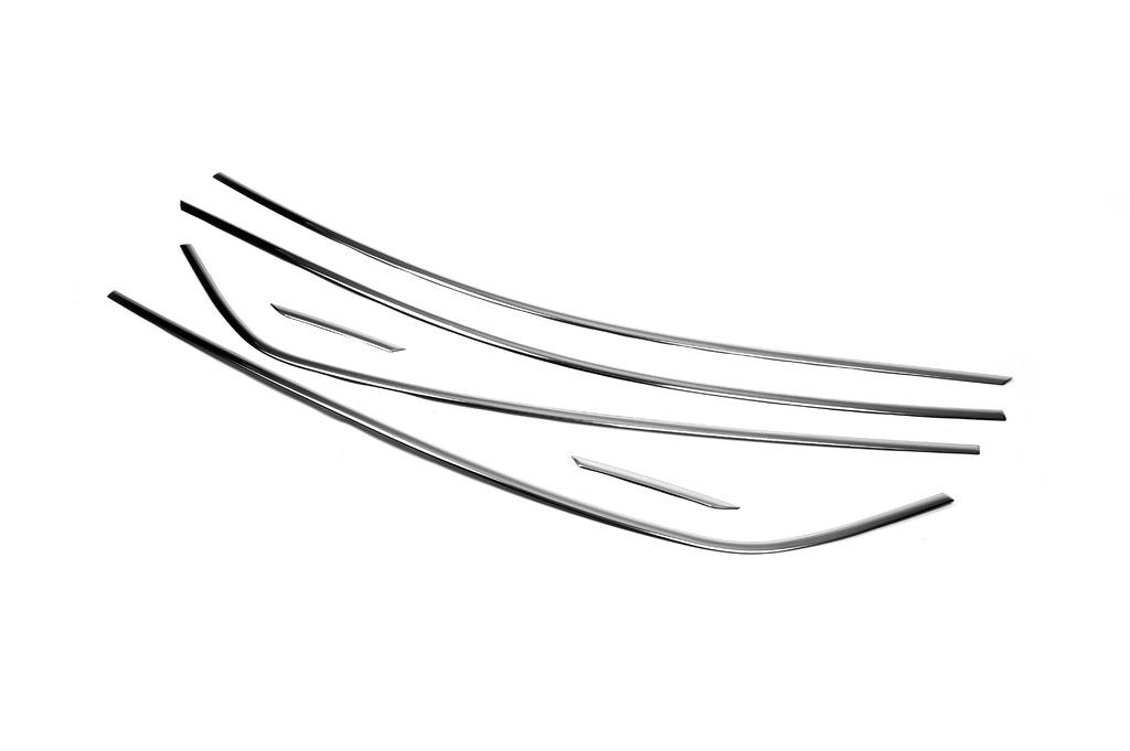 Obere Fensterverkleidung (Limousine, 6 Stück, Edelstahl) OmsaLine - Italienischer Edelstahl für Renault Megane IV 2016-2025