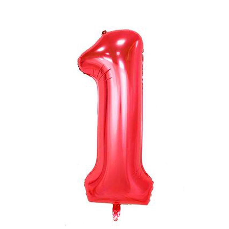 32-Inch Gradient Color Aluminum Foil Number Balloons - US Version