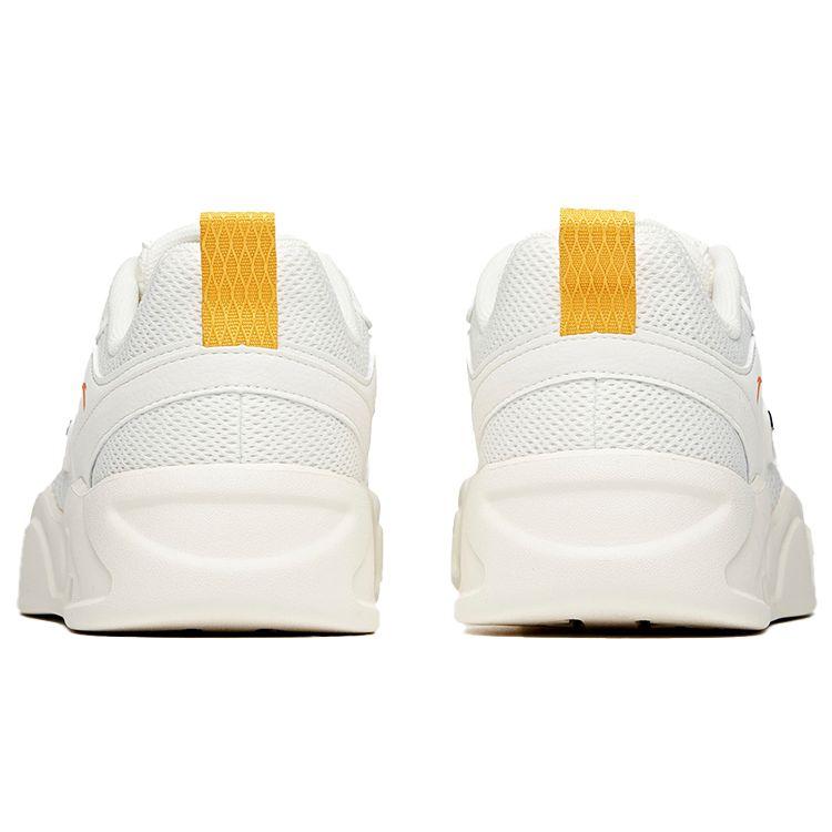 Anta Durable Breathable Low-Top Skate Shoes Men Sneakers White Yellow Silver 112028053-1