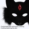 Animal Foxes Wolf Mask Halloween Party Cosplay Costumes Props Plush Cats Half Face Mask Masquerades Mask for Carnivals