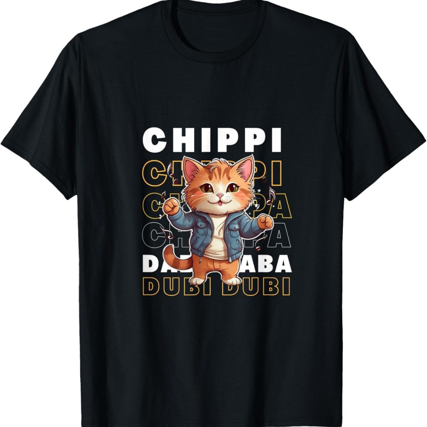 

Chippi Chippi Chappa Chappa Dancing Cat Meme T-Shirt S чёрный