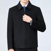 Men's Winter Double-Sided Wool Lapel Jacket with Cashmere Inner Layer - Dad Style