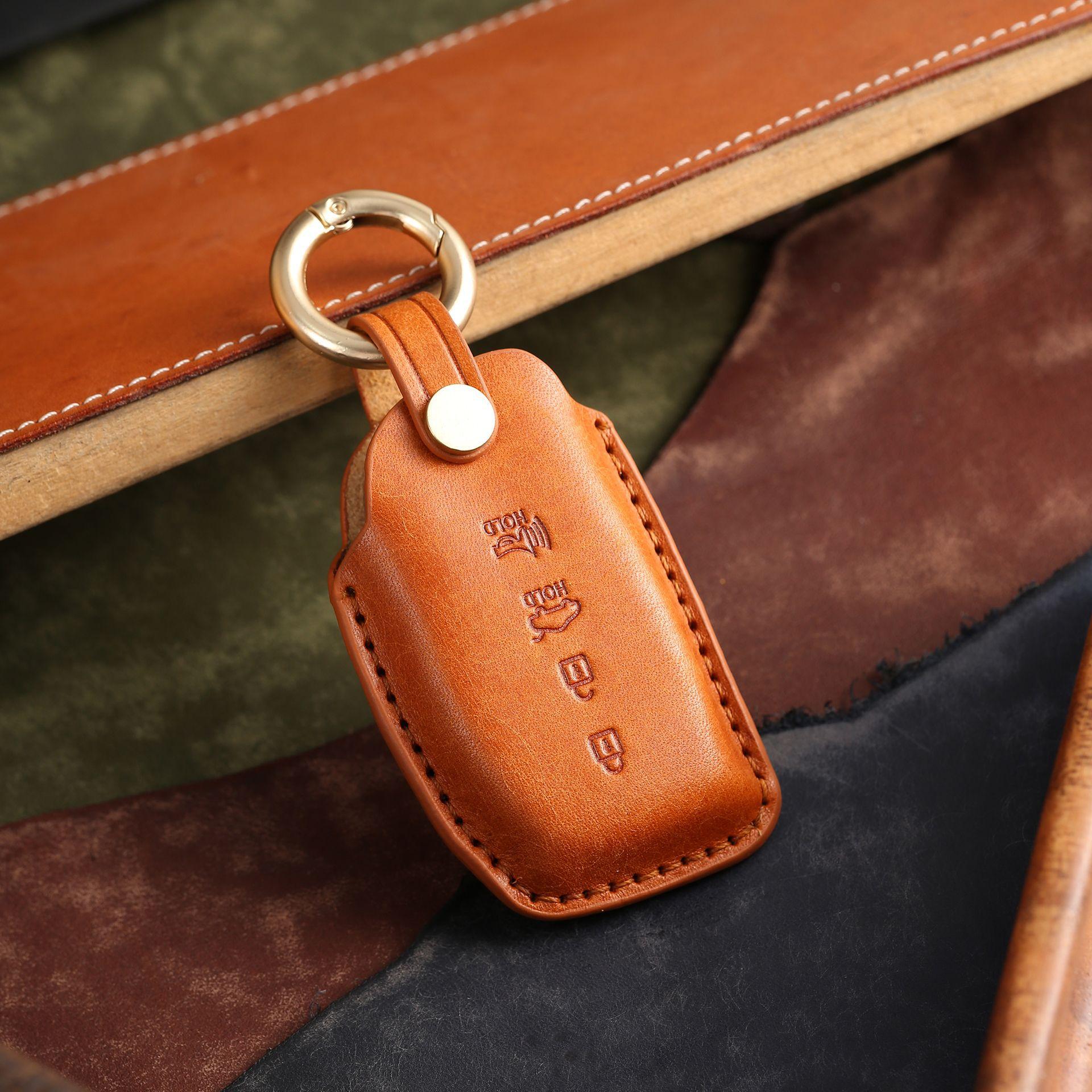 

Подходит для современного известного чехла для ключей карты ix35 Langdong lead Tusheng Yuedong Fista чехол для ключей автомобиля из натуральной кожи оранжевый