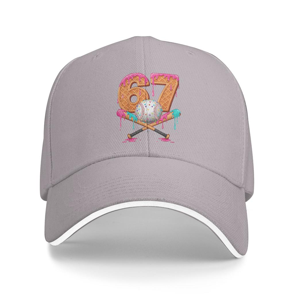 67 Ice Cream Drip Baseball Number 67 Player 67Th Birthday Casual Baseball Cap Spring Trucker Hat Running Hippie Hip Hop Hats