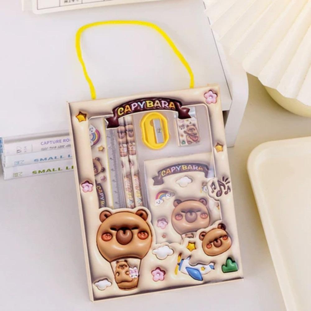 With Tote Bag Study Stationery Set Notebook Stationery Gift Box Back To School Gift коричневый