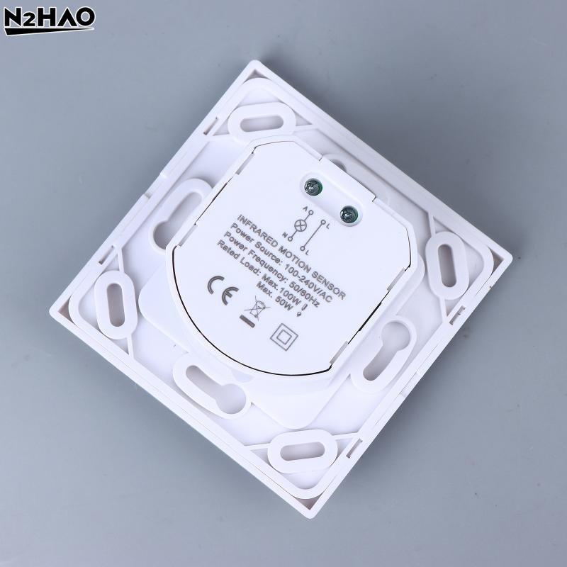 1/2/3PC AC110-240V DC9-24V LED PIR Motion Sensor Switch 2wire Human Infrared Automatic Sensing Adjustable Time Delay SwitchPanel