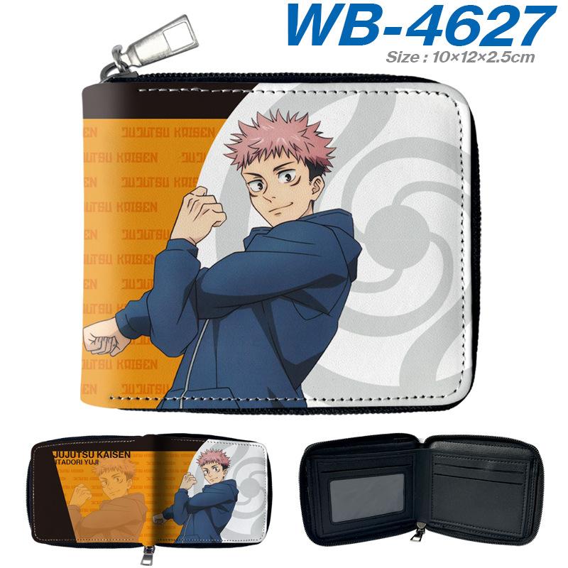 Jujutsu Kaisen Short Wallet Anime Cartoon Leather Bifold Card Holder Coin Purse for Students Men Women