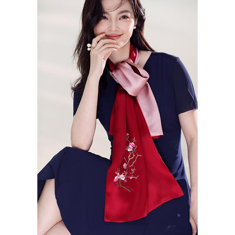 Hangsifu Su Embroidery Mulberry Silk Scarf Shawl