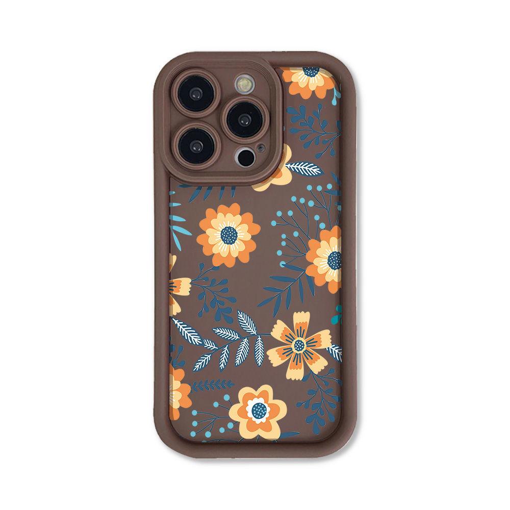 Plant Flowers For iPhone16ProMax Phone Case 14 Apple 13 Frosted 12/15 Premium 11 Fine Pores