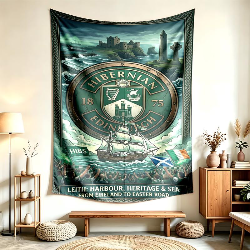 Hibernian Football Club (1) Wandteppich Geeignet Für Die Dekoration Von Häusern Wohnheimen Und Schlafzimmern Weich Anzufassen Und Ein Perfektes Geschenk Für Freunde Und Familie