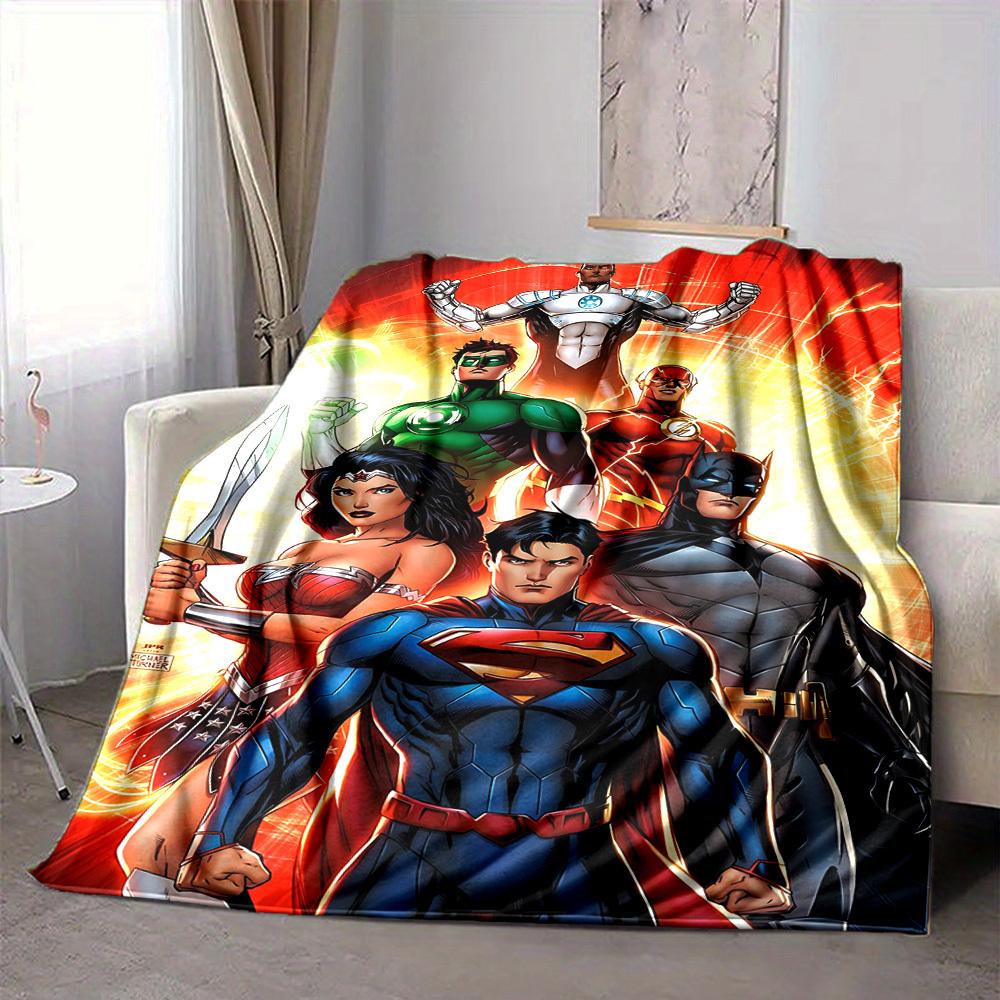 1 Stück Superman Flanell Überwurfdecke Weich, Warm & Gemütlich für Sofa, Bett, Büro und Reisen Vielseitig für Alle Jahreszeiten Geschenk, Weihnachtsgeschenk