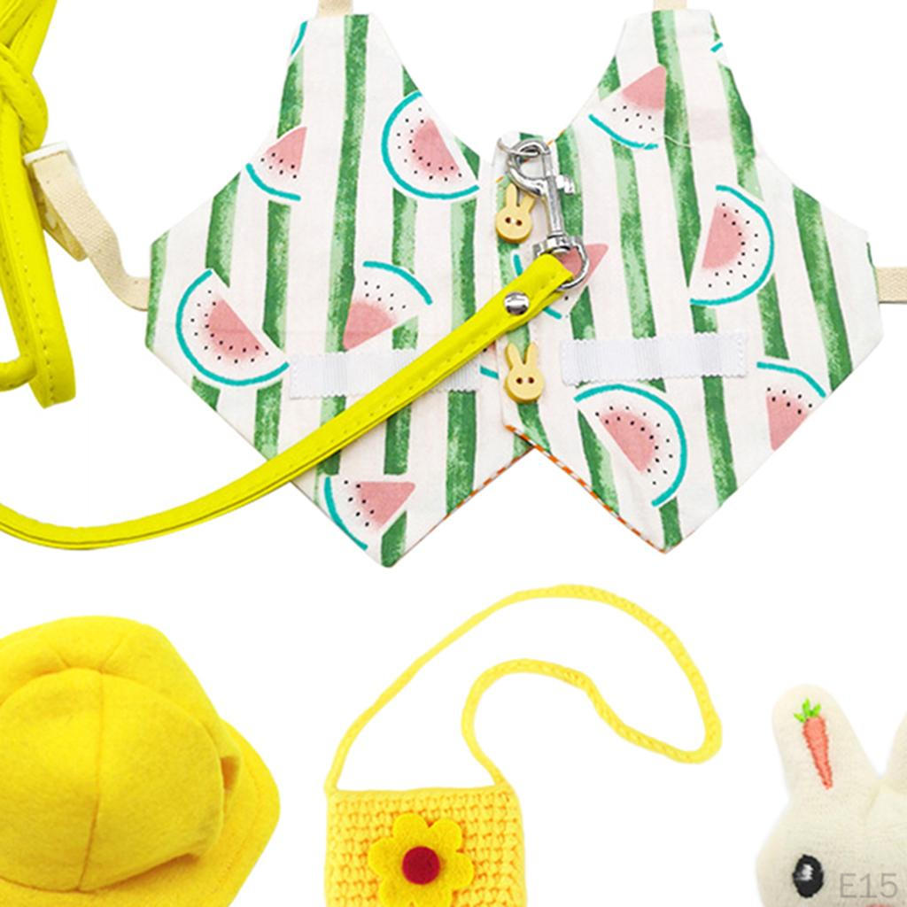 Small Animals Pet Dress Set Rabbit Clothes for Autumn Party Wedding Outfit