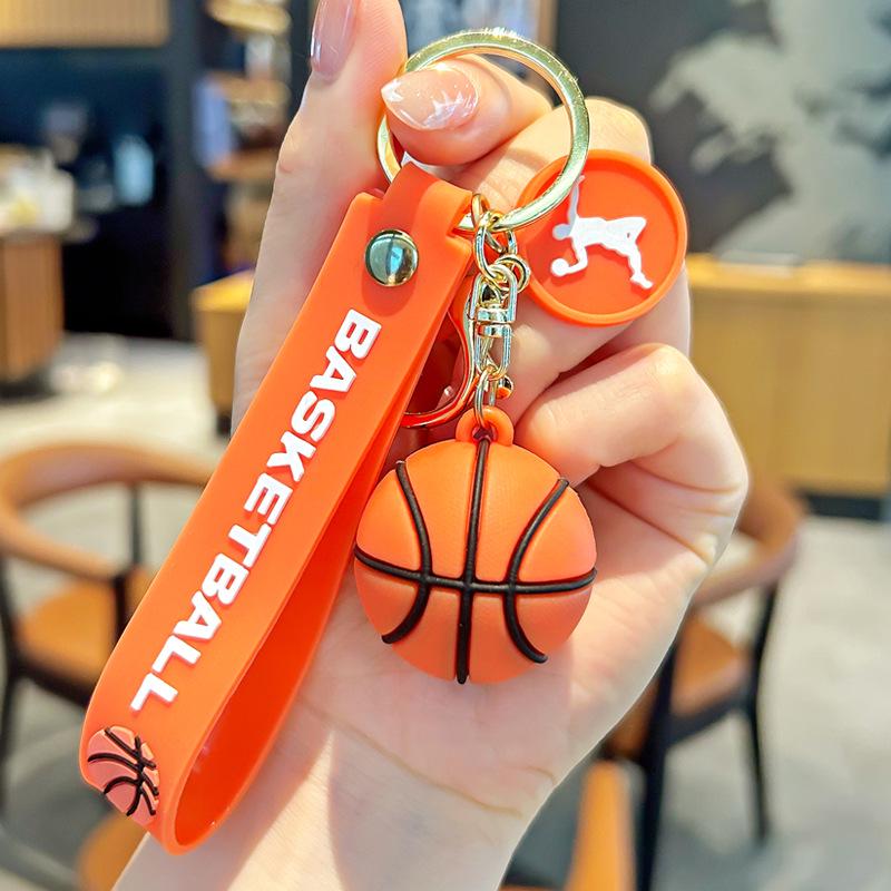 NBA Basketball Keychain Souvenir: Cross-Border Simulation Pendant for Backpack or Small Gift