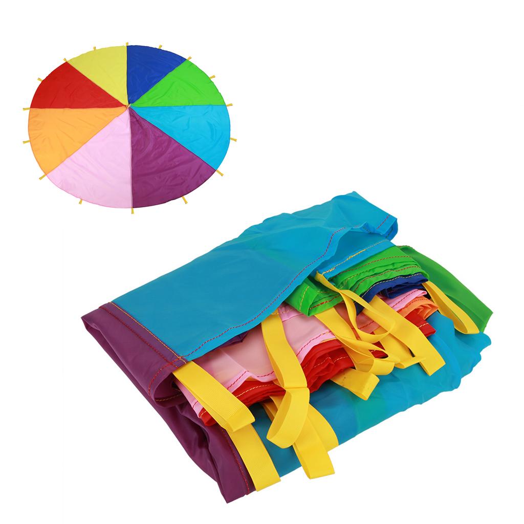 Kids Play Multi Color Rainbow Parachute Children Outdoor Game Exercise Development (3.6m)