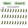 30x Carp Fishing Accessories Hook Kickers Line Aligner Size S/M/L/XL/XXL Fit For Shank Hook 1/2/4/6/8/10 Hair Rigs Tackle
