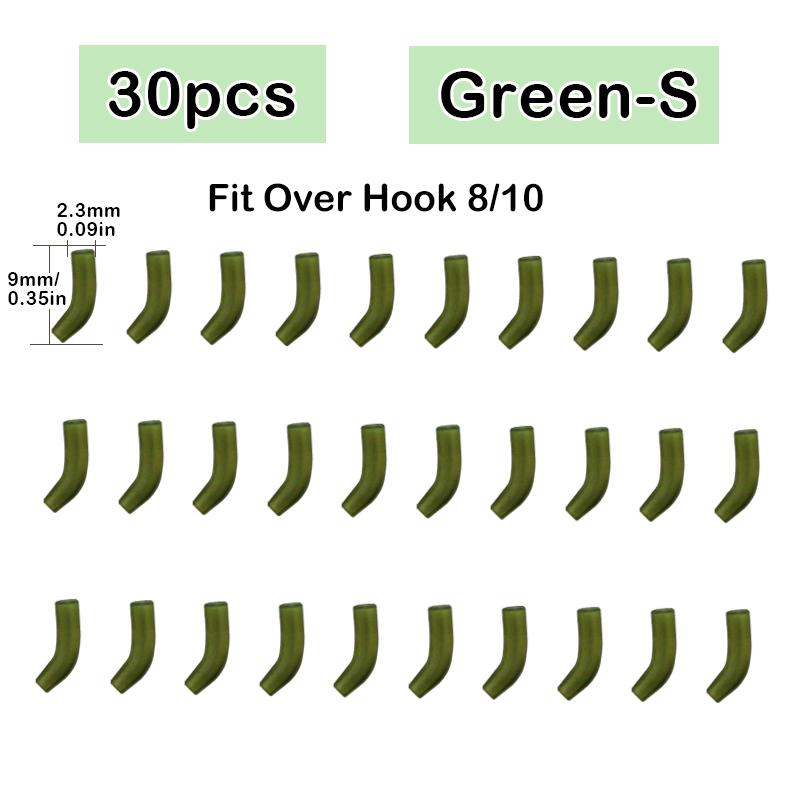 30x Carp Fishing Accessories Hook Kickers Line Aligner Size S/M/L/XL/XXL Fit For Shank Hook 1/2/4/6/8/10 Hair Rigs Tackle