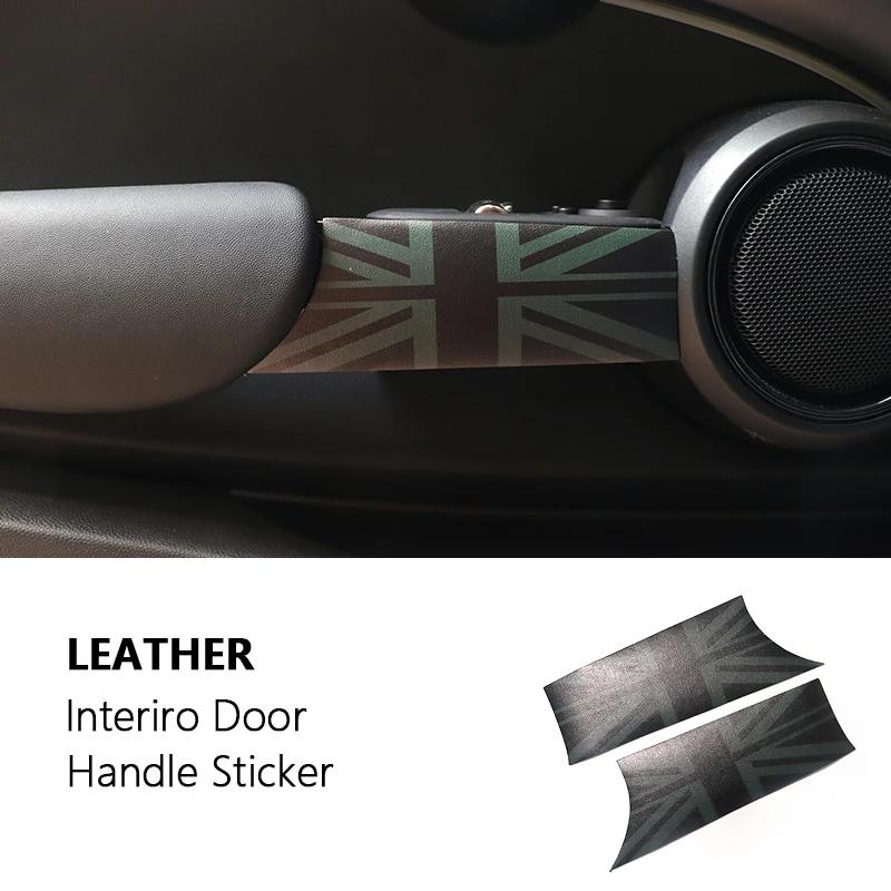Car Interior Door Handle Knob Leather Sticker For Mini Cooper S F56 F55 R55 R56 R57 R58 R59 Car Interior Stickers Accessories
