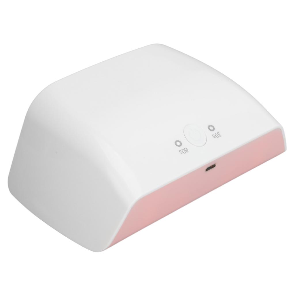 Nail Lamp 30W 15pcs Light Chips LED Manicure Light with USB Charging Cable for Salon Pink
