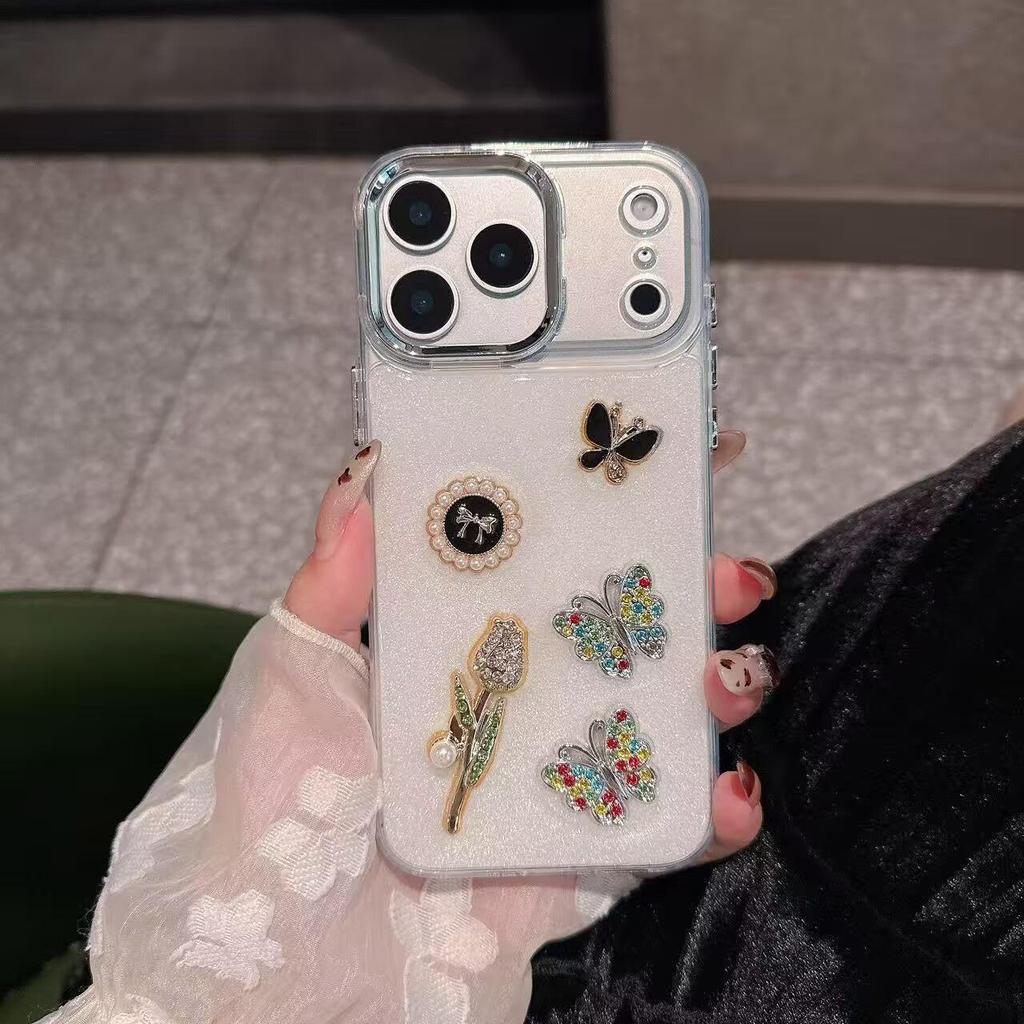 Stern Herz Schmetterling Spiegel Stoßfeste Hülle für iPhone 16 Pro Max, Apple 17