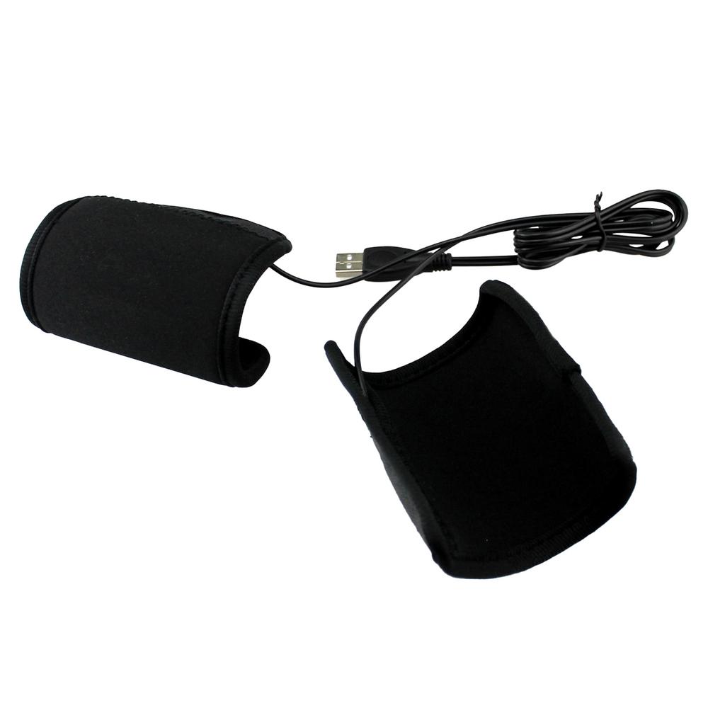 1 Pair Motorcycle Heated Grips USB Electric Bicycle Motorbike Handle Handlebar Warmer Black Grip Warmer Sleeves Moto Accessories