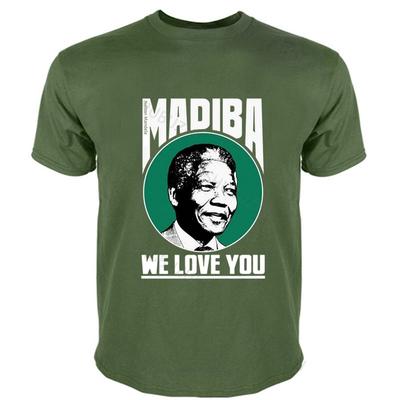 Mens Short Sleeve T Shirt NELSON MANDELA Tribute Men's T Shirt Men Summer Fashion Tee-shirt Male Summer Tops