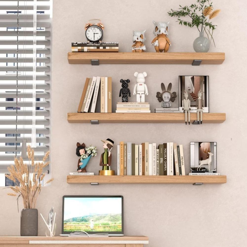 4PCS Heavy Duty Metal Shelf Bracket, Modern Black Matte Design, Easy Installation, Stable Support for Home Shelves Furniture