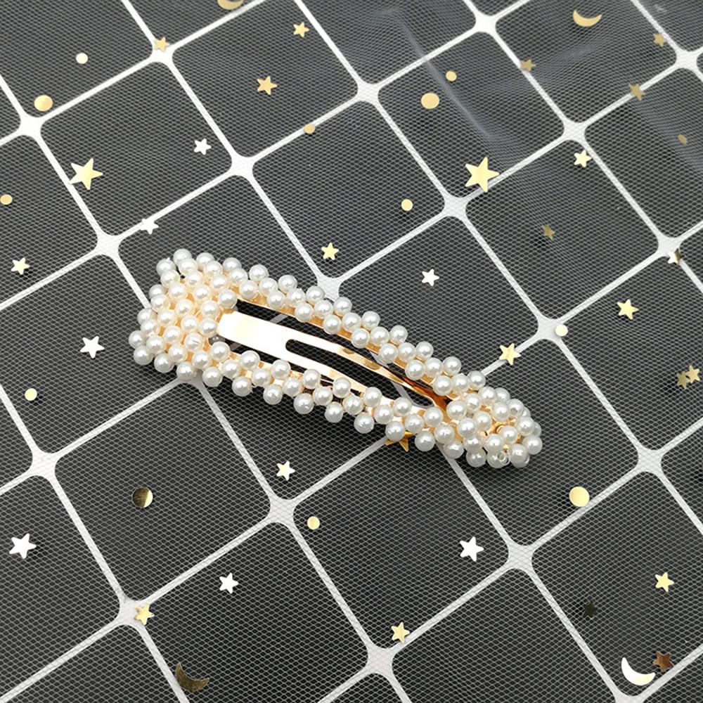 Fashion Women Pearl Hairpin Adult Side Card Elegant Bangs Web Celebrity ...
