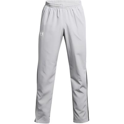 Logo Print Elastic Waist Straight Leg Casual Pants Men Pants Gray 1352031-013